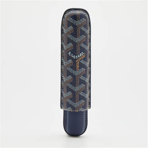 Goyard Navy Blue Goyardine Coated Cigarette 